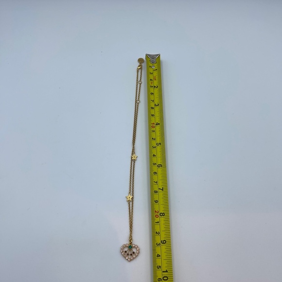 Christian Dior crystal heart necklace gold multicolour crystals women jewelry - Picture 6 of 6